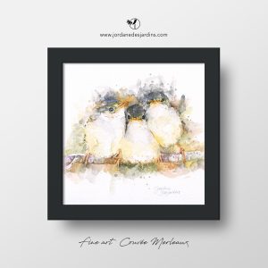 Cadre carré - couvée merleaux